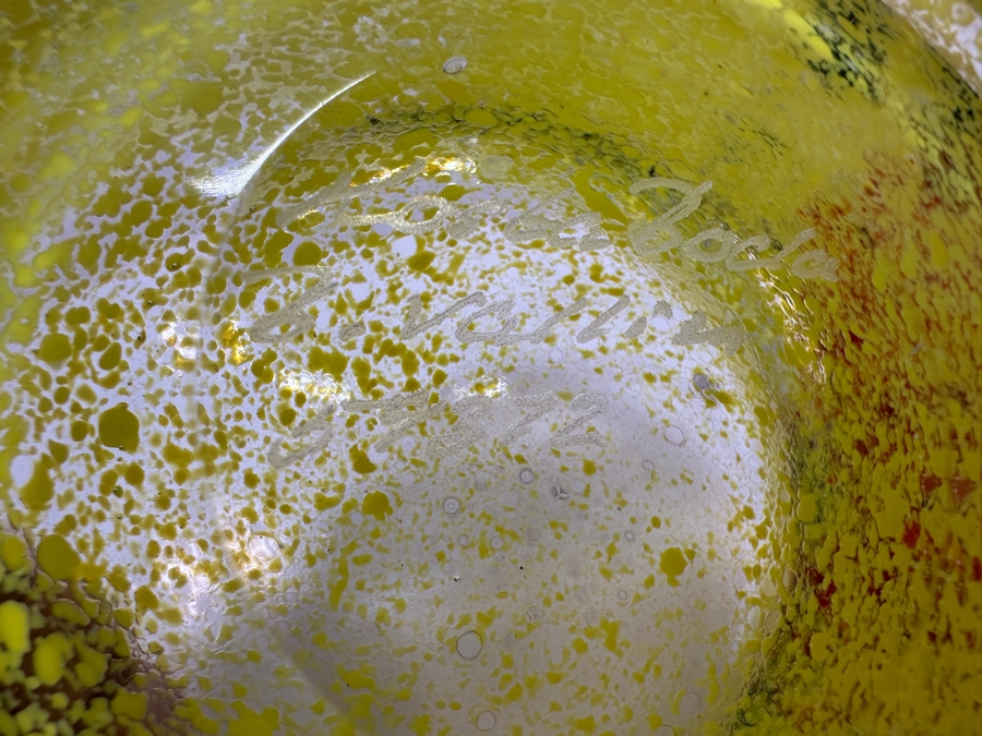 Kosta Boda Satellite Series Signed Art Glass Bowl, Designed by Bertil Vallein 10'W x 4.25'H [Photo 9]