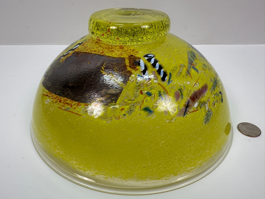 Kosta Boda Satellite Series Signed Art Glass Bowl, Designed by Bertil Vallein 10'W x 4.25'H [Photo 10]
