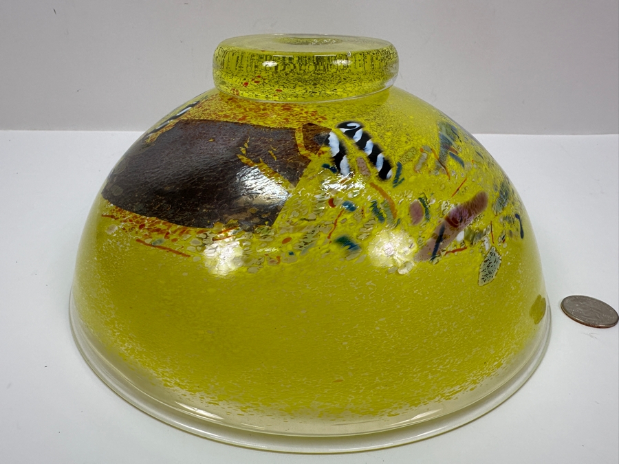 Kosta Boda Satellite Series Signed Art Glass Bowl, Designed by Bertil Vallein 10'W x 4.25'H [Photo 11]