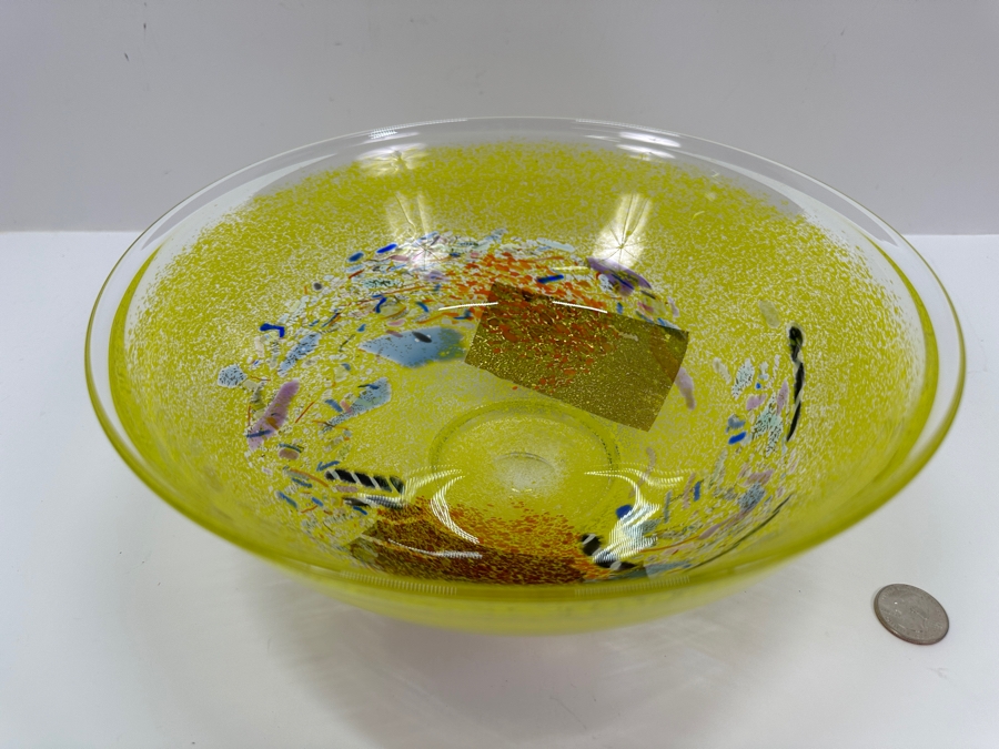 Kosta Boda Satellite Series Signed Art Glass Bowl, Designed by Bertil Vallein 10'W x 4.25'H [Photo 4]