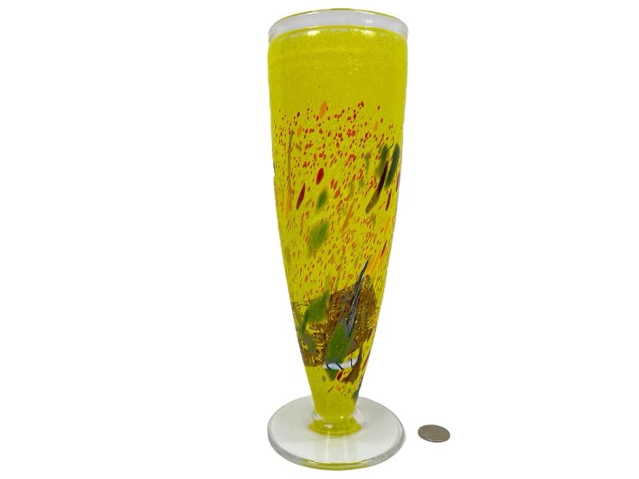 Kosta Boda Satellite Series Signed Art Glass Vase, Designed by Bertil Vallein in 1992 11.5'H [Photo 1]