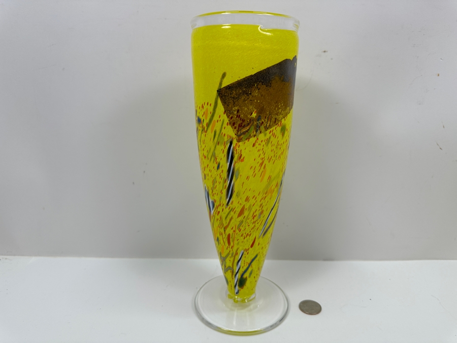 Kosta Boda Satellite Series Signed Art Glass Vase, Designed by Bertil Vallein in 1992 11.5'H [Photo 5]