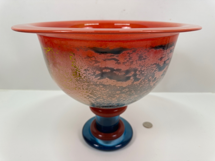 Kosta Boda Can Can Art Glass Bowl, Designed by Kjell Engman 12'W x 9.75'H [Photo 11]