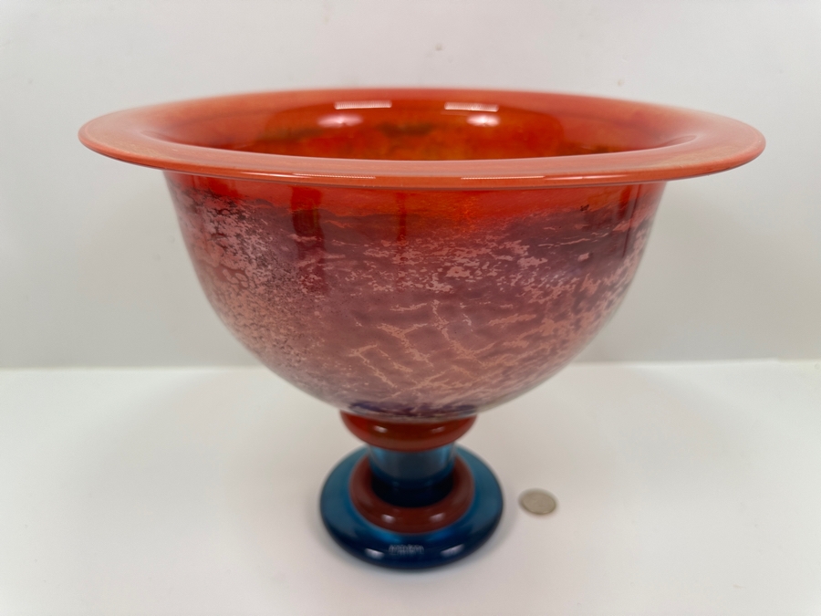 Kosta Boda Can Can Art Glass Bowl, Designed by Kjell Engman 12'W x 9.75'H [Photo 2]