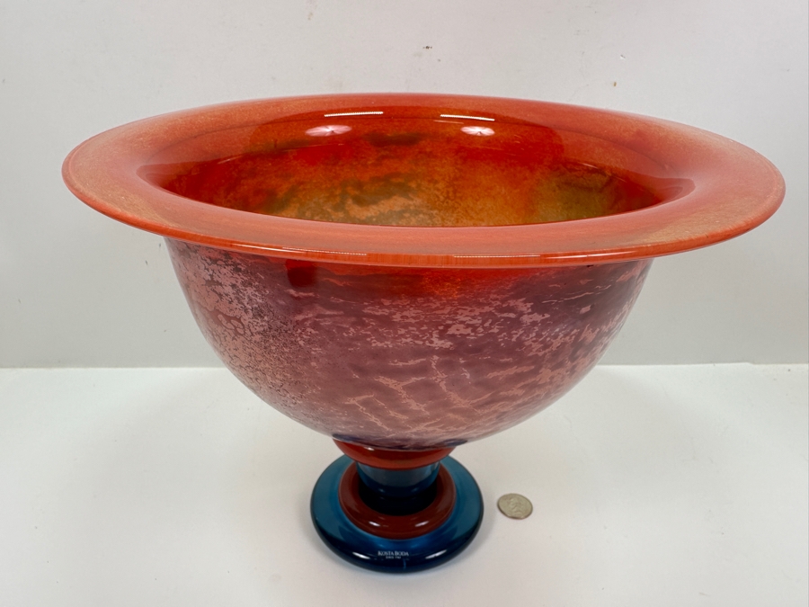 Kosta Boda Can Can Art Glass Bowl, Designed by Kjell Engman 12'W x 9.75'H [Photo 7]