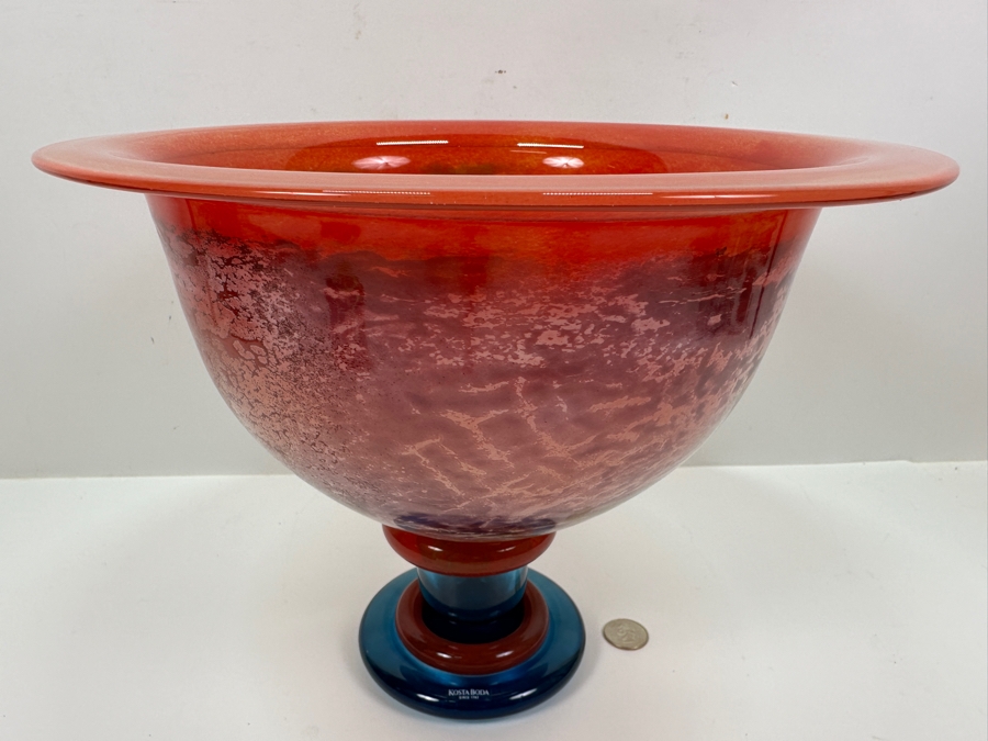 Kosta Boda Can Can Art Glass Bowl, Designed by Kjell Engman 12'W x 9.75'H [Photo 8]