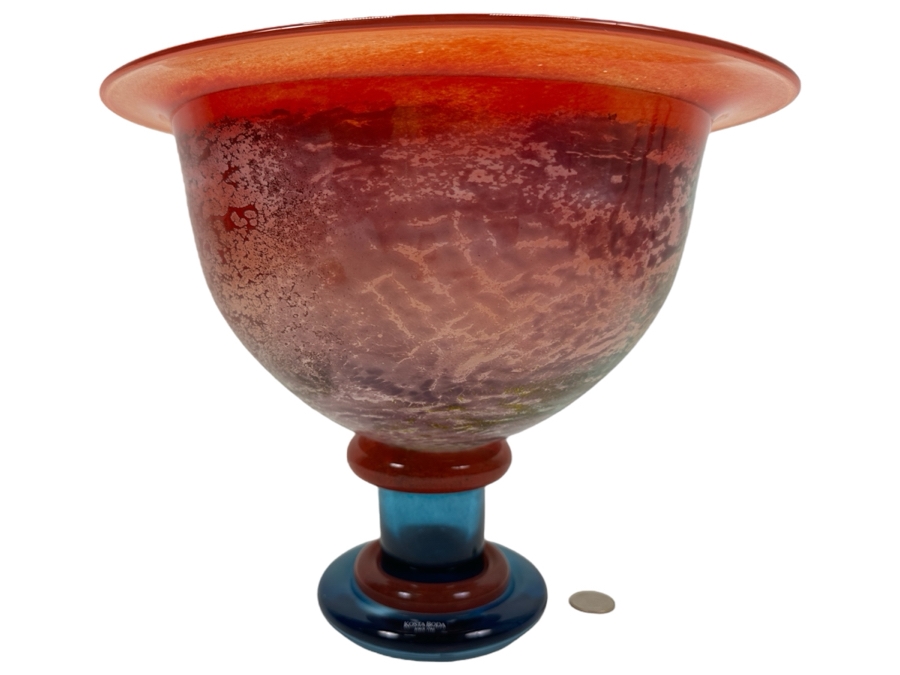Kosta Boda Can Can Art Glass Bowl, Designed by Kjell Engman 12'W x 9.75'H [Photo 1]