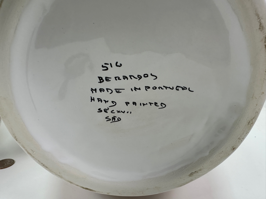 Berardos Hand Painted Portuguese Pottery Ginger Jars 16'H [Photo 10]
