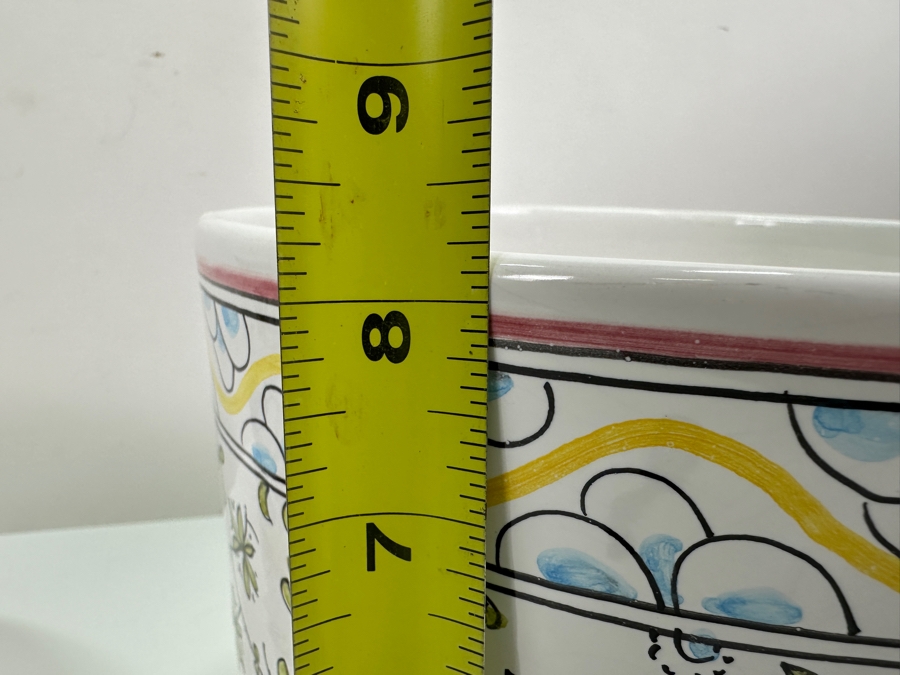 Berardos Hand Painted Portuguese Pottery Pots 8'H and 7.5'H [Photo 9]