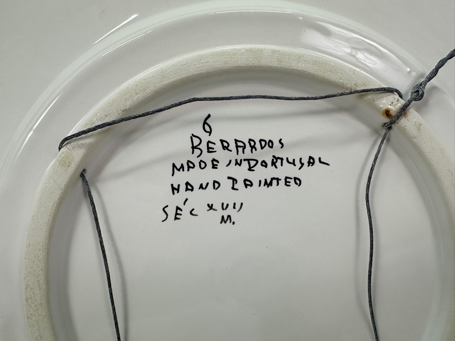 Berardos Hand Painted Portuguese Pottery Plates/Platters 13.25'W [Photo 8]