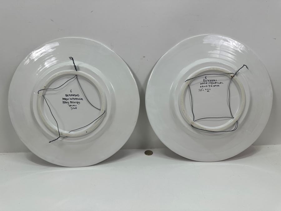 Berardos Hand Painted Portuguese Pottery Plates/Platters 13.25'W [Photo 6]