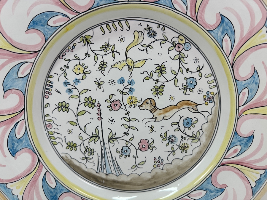 Berardos Hand Painted Portuguese Pottery Plates/Platters 13.25'W [Photo 5]