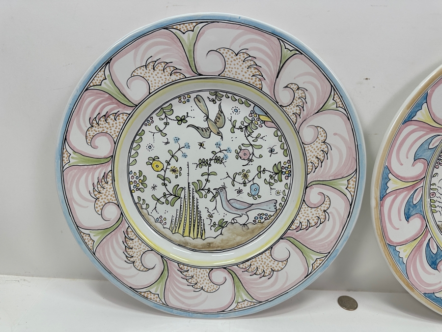 Berardos Hand Painted Portuguese Pottery Plates/Platters 13.25'W [Photo 2]