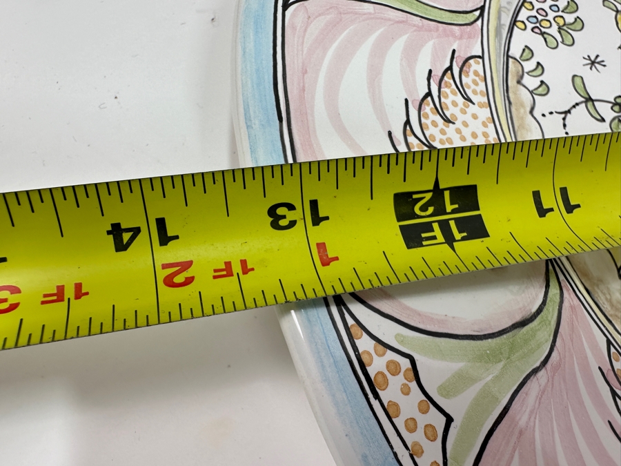 Berardos Hand Painted Portuguese Pottery Plates/Platters 13.25'W [Photo 9]