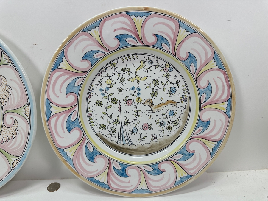 Berardos Hand Painted Portuguese Pottery Plates/Platters 13.25'W [Photo 4]