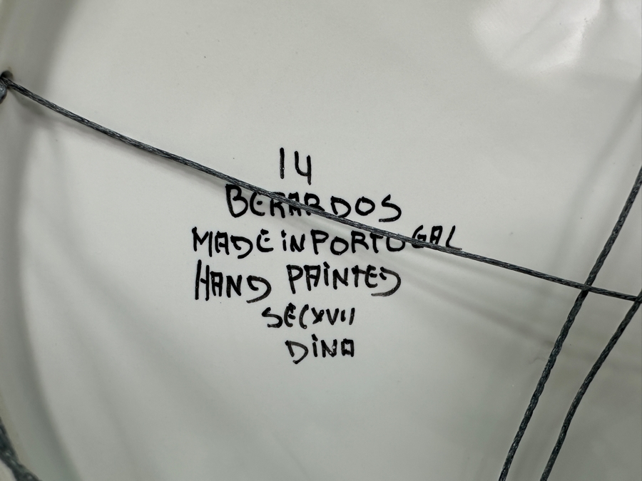 Berardos Hand Painted Portuguese Pottery Plate/Platter 14'W [Photo 5]