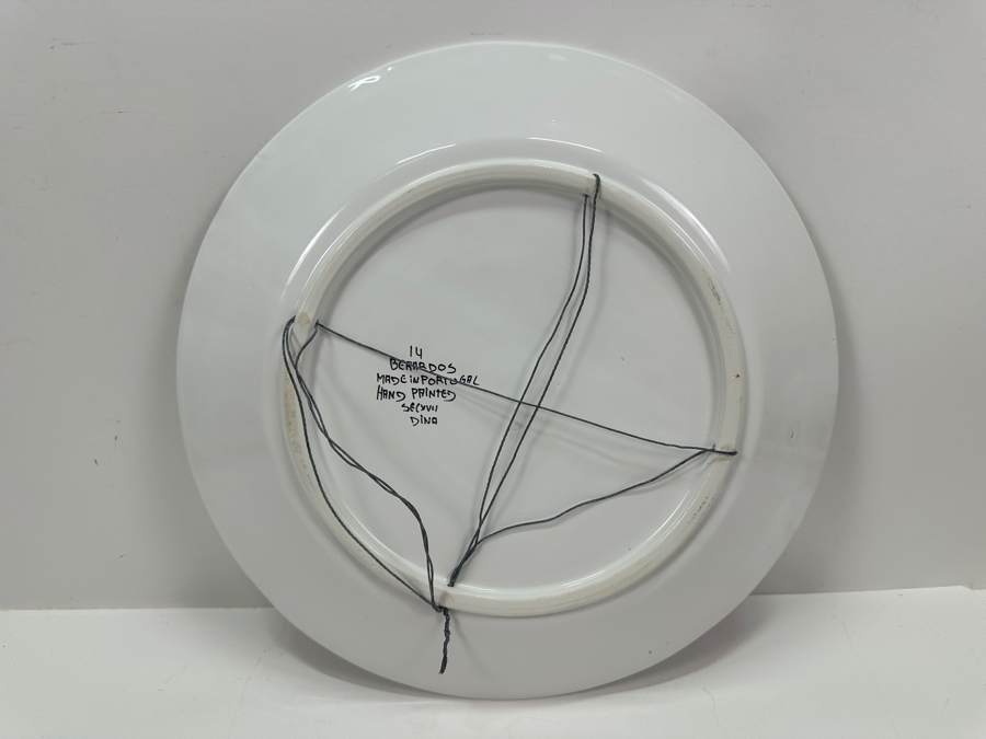 Berardos Hand Painted Portuguese Pottery Plate/Platter 14'W [Photo 4]