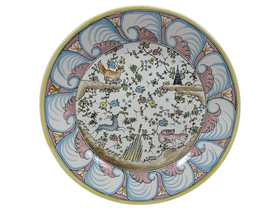 Berardos Hand Painted Portuguese Pottery Plate/Platter 14'W [Photo 1]