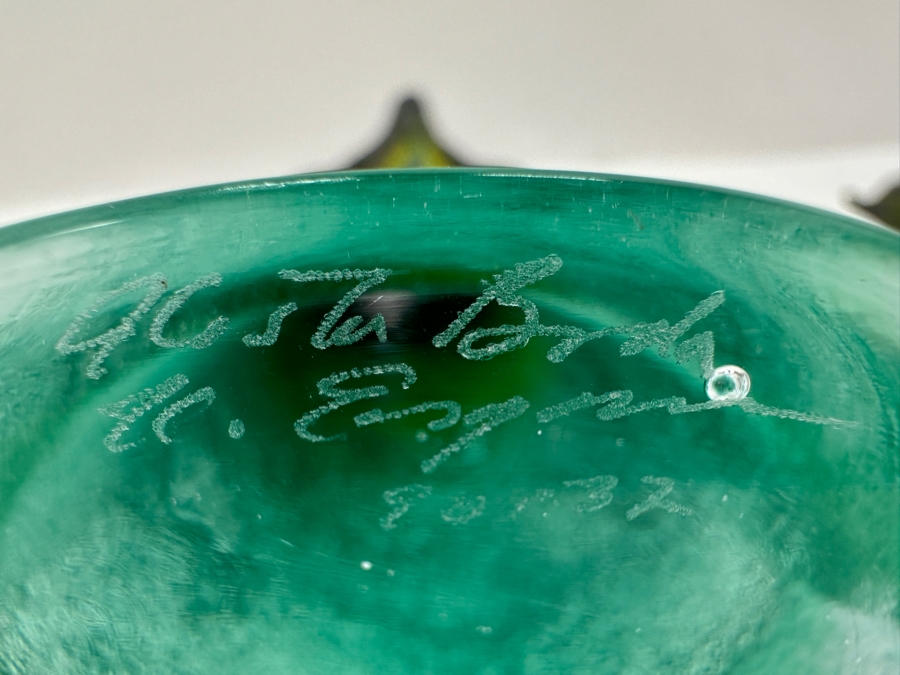 Kosta Boda Abstract Art Glass Bear and Cat Figurines, Designed by Kjell Engman 7.75'H and 6.5'H [Photo 6]