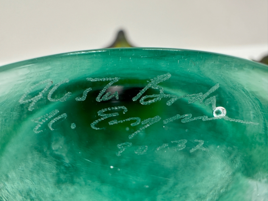 Kosta Boda Abstract Art Glass Bear and Cat Figurines, Designed by Kjell Engman 7.75'H and 6.5'H [Photo 7]