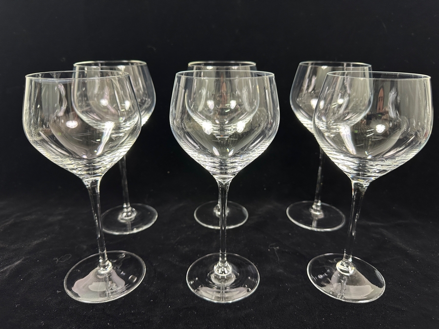 (6) Rosenthal Studio-Line Crystal Stemware Glasses Fuga Burgundy Wine 7 1/2H Replacements Value $335 [Photo 2]