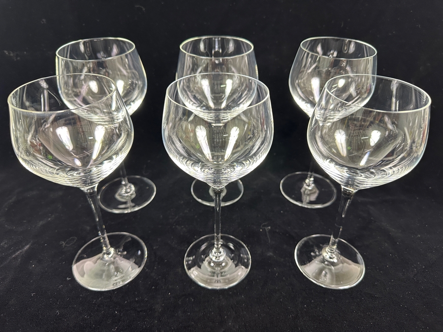 (6) Rosenthal Studio-Line Crystal Stemware Glasses Fuga Burgundy Wine 7 1/2H Replacements Value $335 [Photo 4]