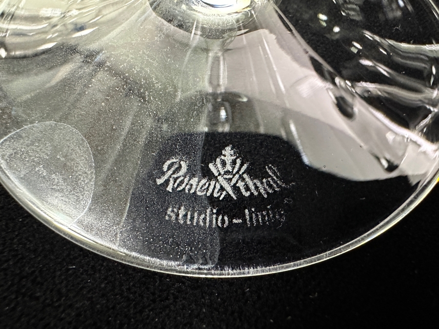 (6) Rosenthal Studio-Line Crystal Stemware Glasses Fuga Burgundy Wine 7 1/2H Replacements Value $335 [Photo 5]