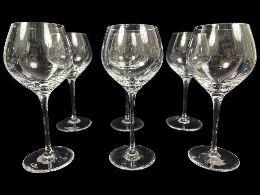 (6) Rosenthal Studio-Line Crystal Stemware Glasses Fuga Red Wine 6 3/4H Replacements Value $359 [Photo 1]