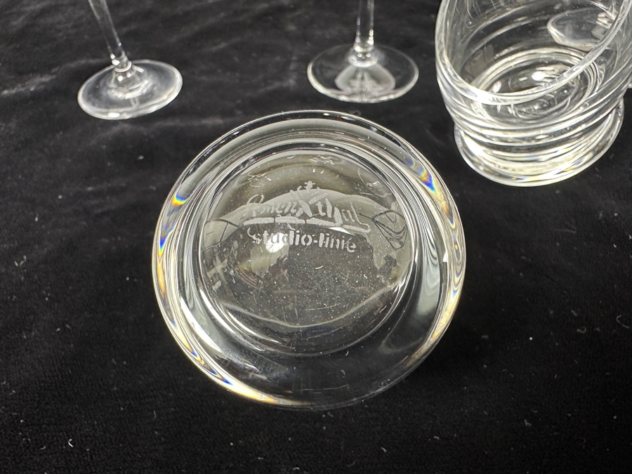 (3) Rosenthal Studio-Line Crystal Stemware Glasses Fuga Cordial Glasses 4 5/8H And (2) Rosenthal Whiskey Shot Glasses Replacements Value $117 [Photo 6]