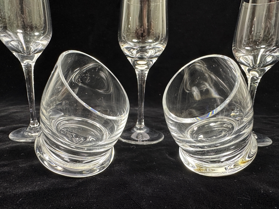 (3) Rosenthal Studio-Line Crystal Stemware Glasses Fuga Cordial Glasses 4 5/8H And (2) Rosenthal Whiskey Shot Glasses Replacements Value $117 [Photo 4]