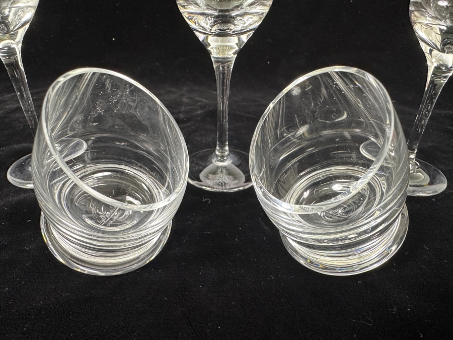 (3) Rosenthal Studio-Line Crystal Stemware Glasses Fuga Cordial Glasses 4 5/8H And (2) Rosenthal Whiskey Shot Glasses Replacements Value $117 [Photo 3]