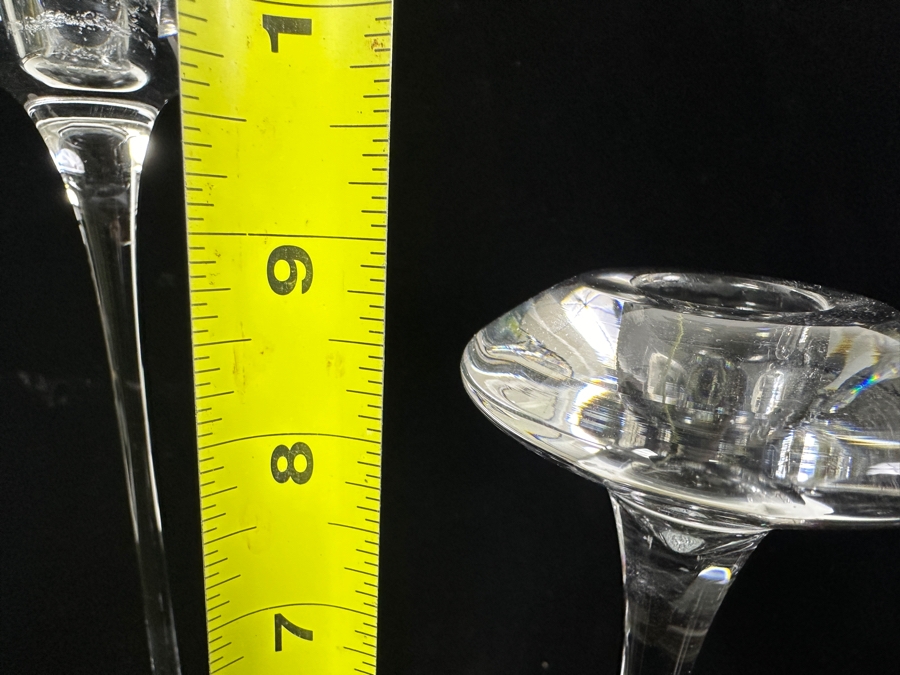 (6) Kosta Boda Swedish 'Fanfare' Mouth-Blown Glass Candlestick Holders Designed By Kjell Engman From 7'H To 11'H [Photo 14]