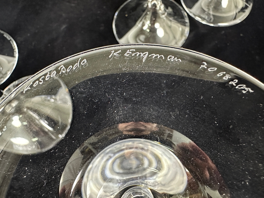 (6) Kosta Boda Swedish 'Fanfare' Mouth-Blown Glass Candlestick Holders Designed By Kjell Engman From 7'H To 11'H [Photo 9]