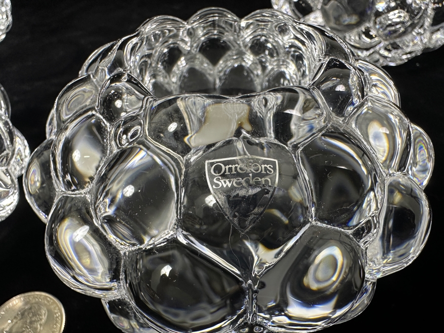 (4) Orrefors Sweden Crystal Votives 4.5W [Photo 8]