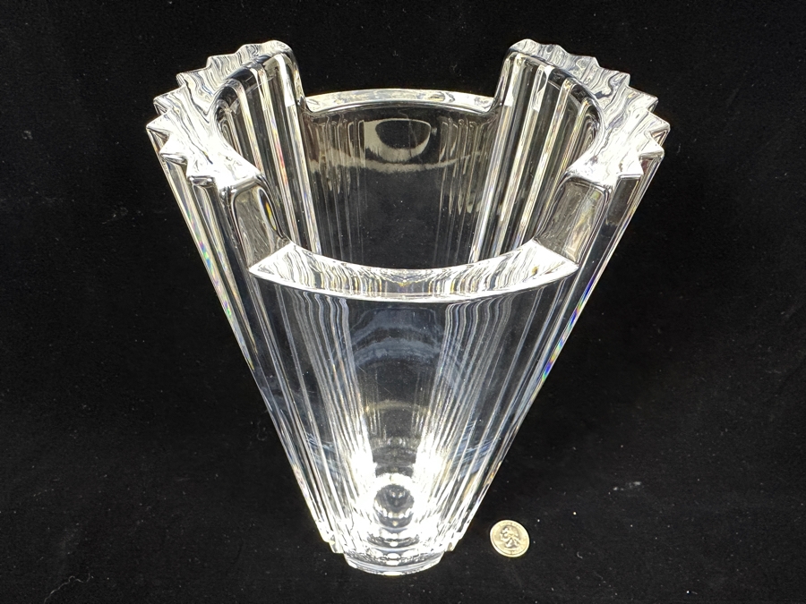 Stunning Orrefors Sweden Crystal Vase 10.75H [Photo 4]