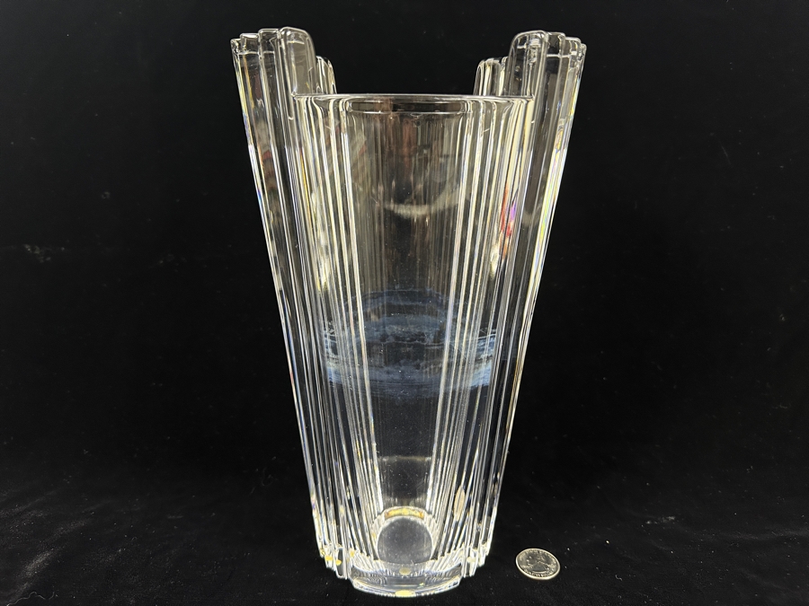 Stunning Orrefors Sweden Crystal Vase 10.75H [Photo 2]