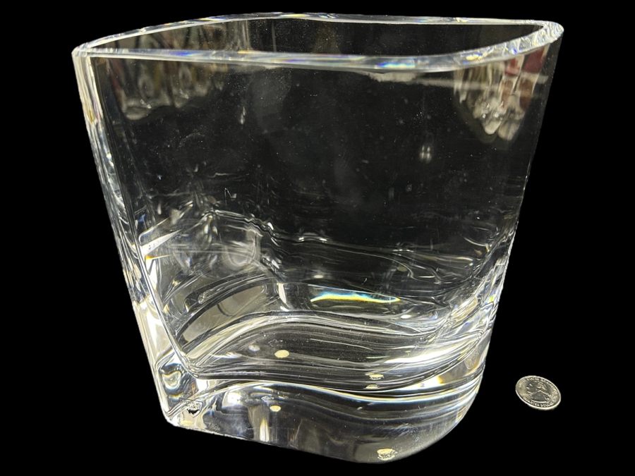 Orrefors Sweden Crystal Vase 7.75'H