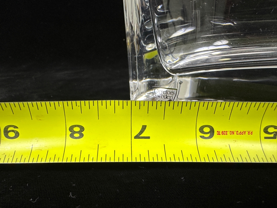 Orrefors Sweden Crystal Vase 7.75'H [Photo 8]