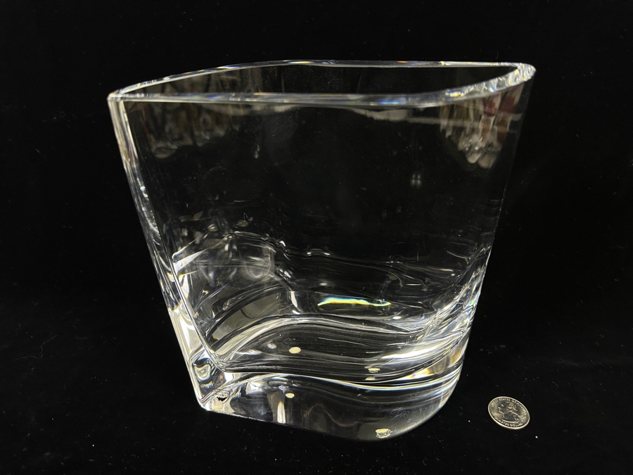 Orrefors Sweden Crystal Vase 7.75'H [Photo 3]