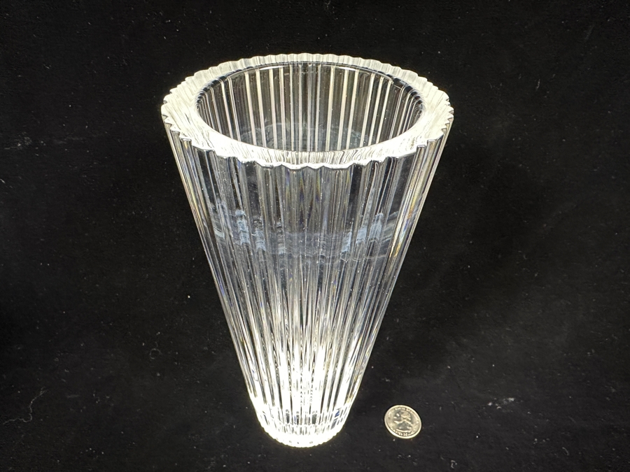 Orrefors Sweden Crystal Vase 8.5'H [Photo 4]