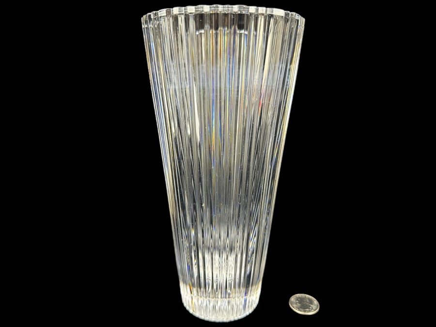 Orrefors Sweden Crystal Vase 8.5'H