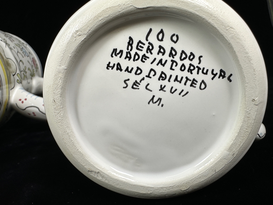 (3) Berardos Hand Painted Portuguese Pottery Pitchers 5.5'H and 7.5'H	 [Photo 7]