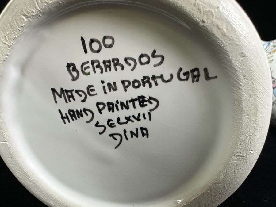 (3) Berardos Hand Painted Portuguese Pottery Pitchers 5.5'H and 7.5'H	 [Photo 8]