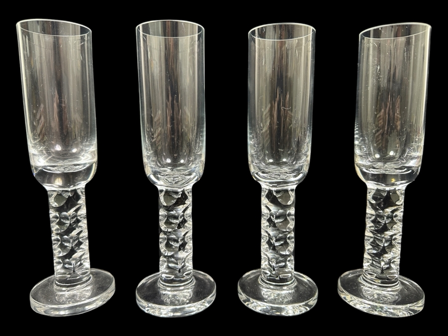 (4) Stunning Moser Glass Stemware Glasses Designed By Adolf Matura 8.75'H Estimate $400-$800 [Photo 1]