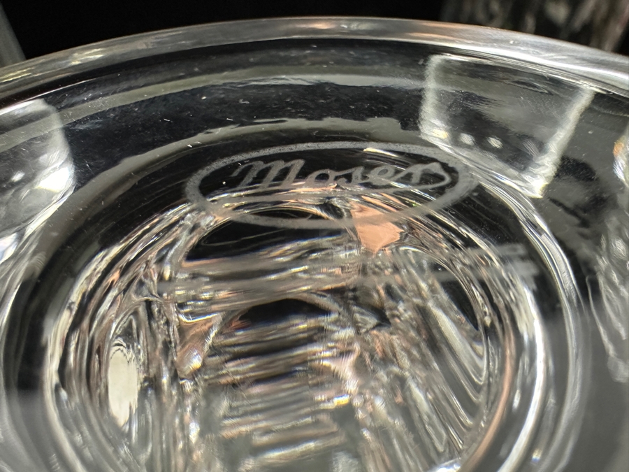 (4) Stunning Moser Glass Stemware Glasses Designed By Adolf Matura 8.75'H Estimate $400-$800 [Photo 8]