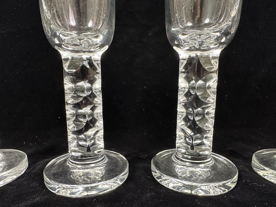 (4) Stunning Moser Glass Stemware Glasses Designed By Adolf Matura 8.75'H Estimate $400-$800 [Photo 4]