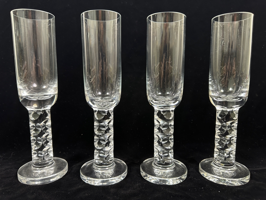 (4) Stunning Moser Glass Stemware Glasses Designed By Adolf Matura 8.75'H Estimate $400-$800 [Photo 3]