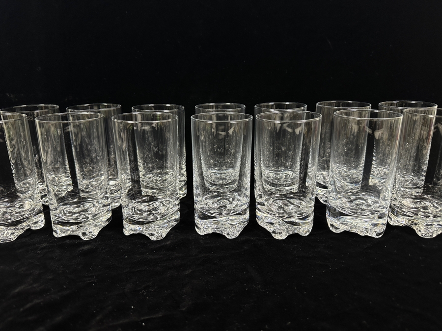 (14) Iittala Finland Gaissa Double Old Fashioned Glasses Designed By Tapio Wirkkala In 1973 Inspired By Artic Landscapes Featuring A Rocky, Textured Base Resembling Ice 5.5'H Replacements Value $1,259 [Photo 2]