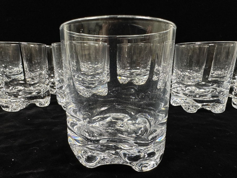 (12) Iittala Finland Gaissa Old Fashioned Glasses Designed By Tapio Wirkkala In 1973 Inspired By Artic Landscapes Featuring A Rocky, Textured Base Resembling Ice 3 3/8'H Replacements Value $719 [Photo 8]