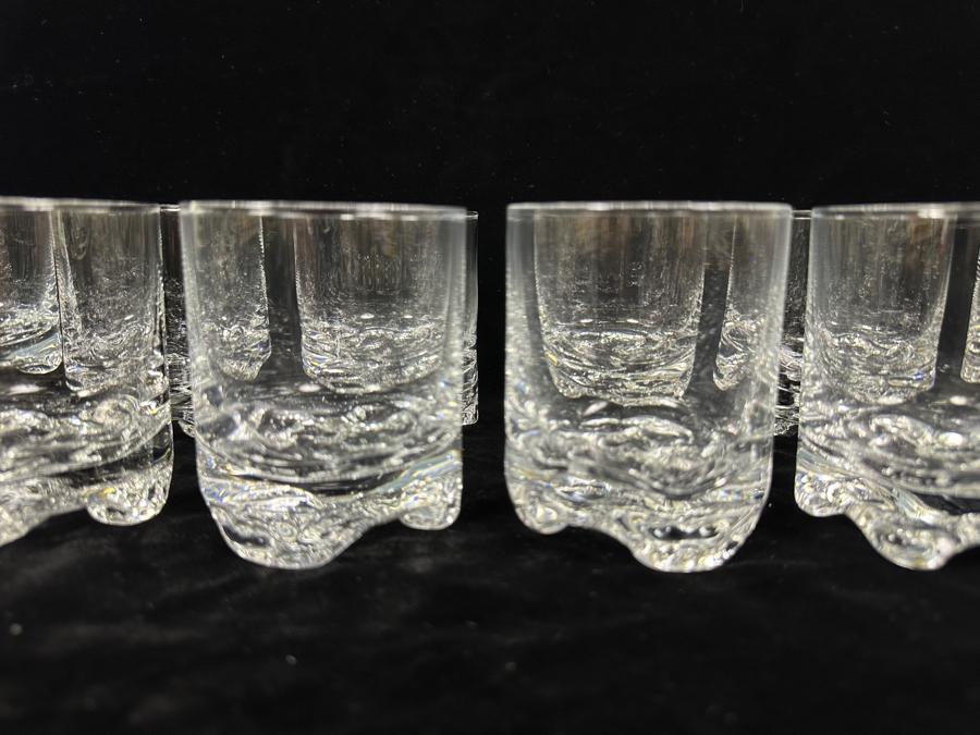 (12) Iittala Finland Gaissa Old Fashioned Glasses Designed By Tapio Wirkkala In 1973 Inspired By Artic Landscapes Featuring A Rocky, Textured Base Resembling Ice 3 3/8'H Replacements Value $719 [Photo 6]